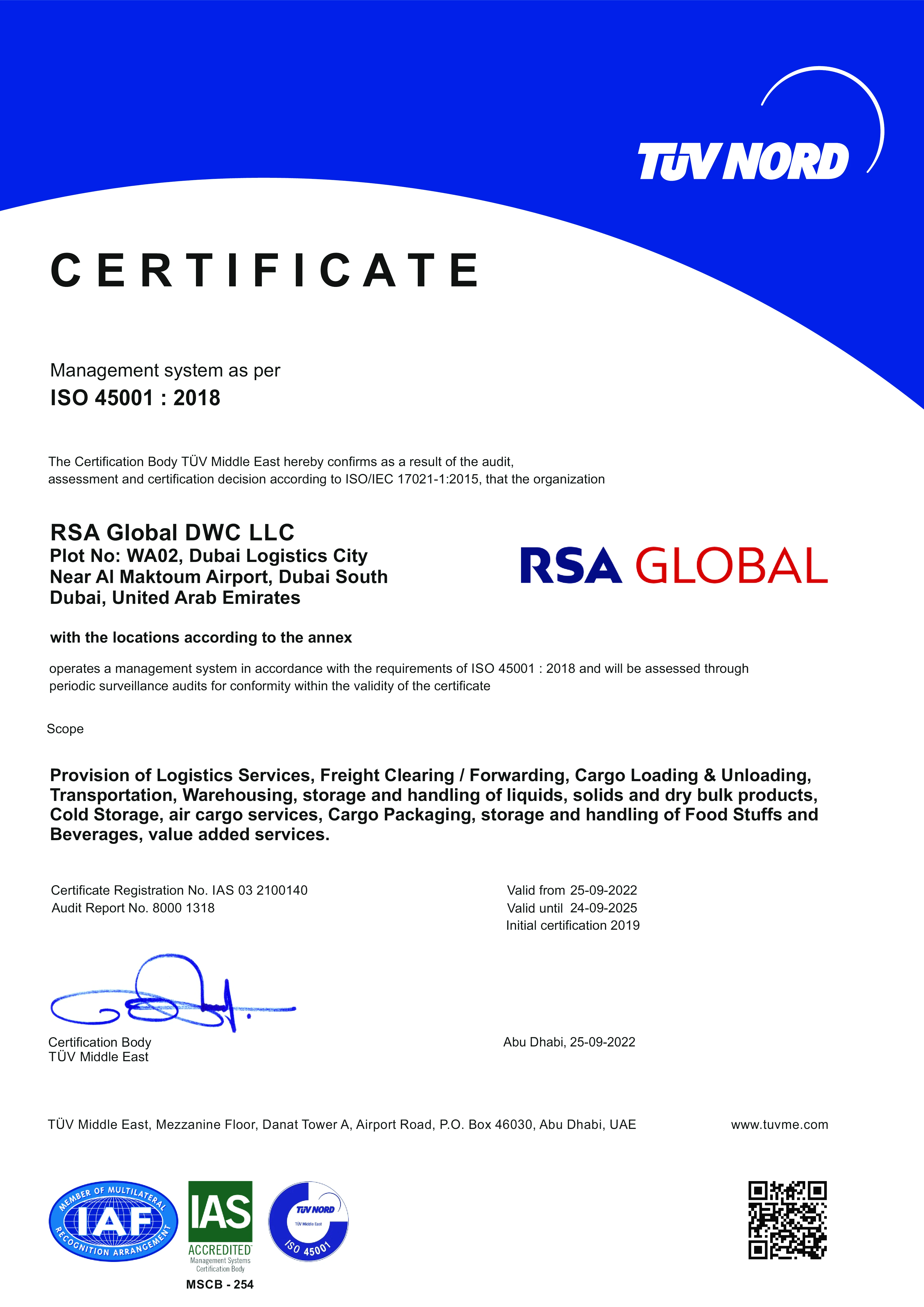 Operation & Health & Safety Management