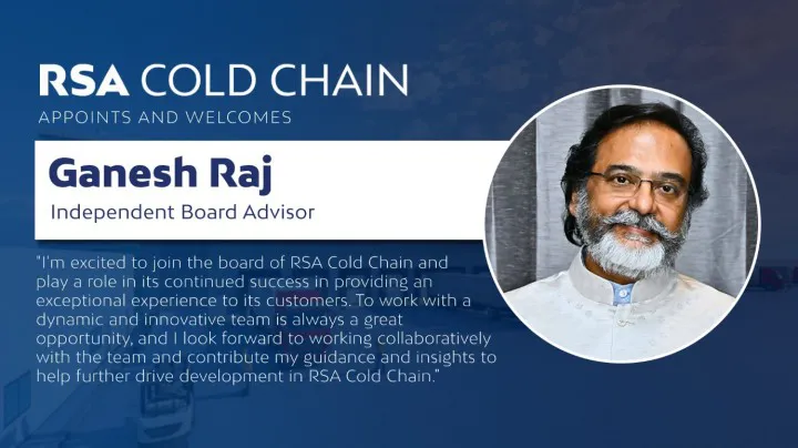 RSA Cold Chain appoints Independent Board Member to newly formed JV to drive innovation and growth.