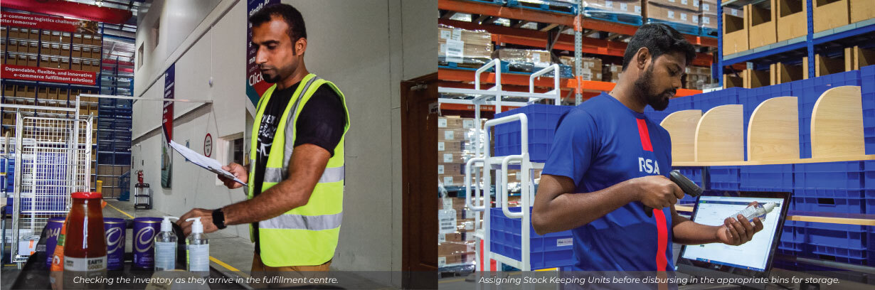 Inventory receiving, putaway, and storage